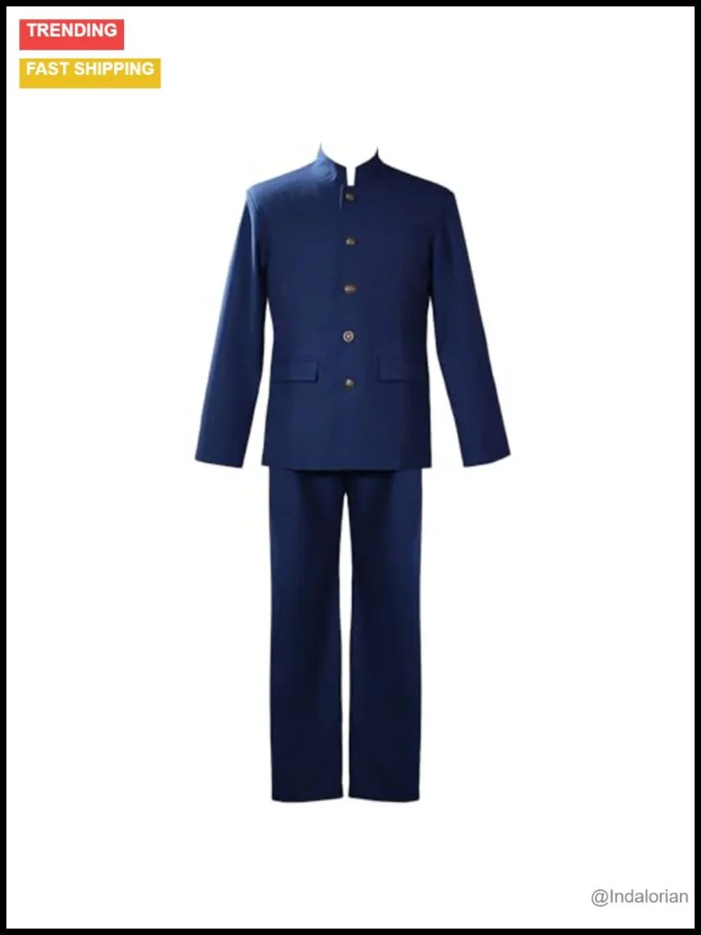 Japanese High School Uniform Cosplay Costume Jacket and Pants Set